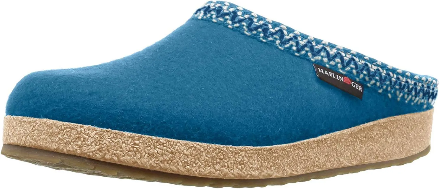 HAFLINGER Grizzly Zigzag Felt Clog Wool Slipper