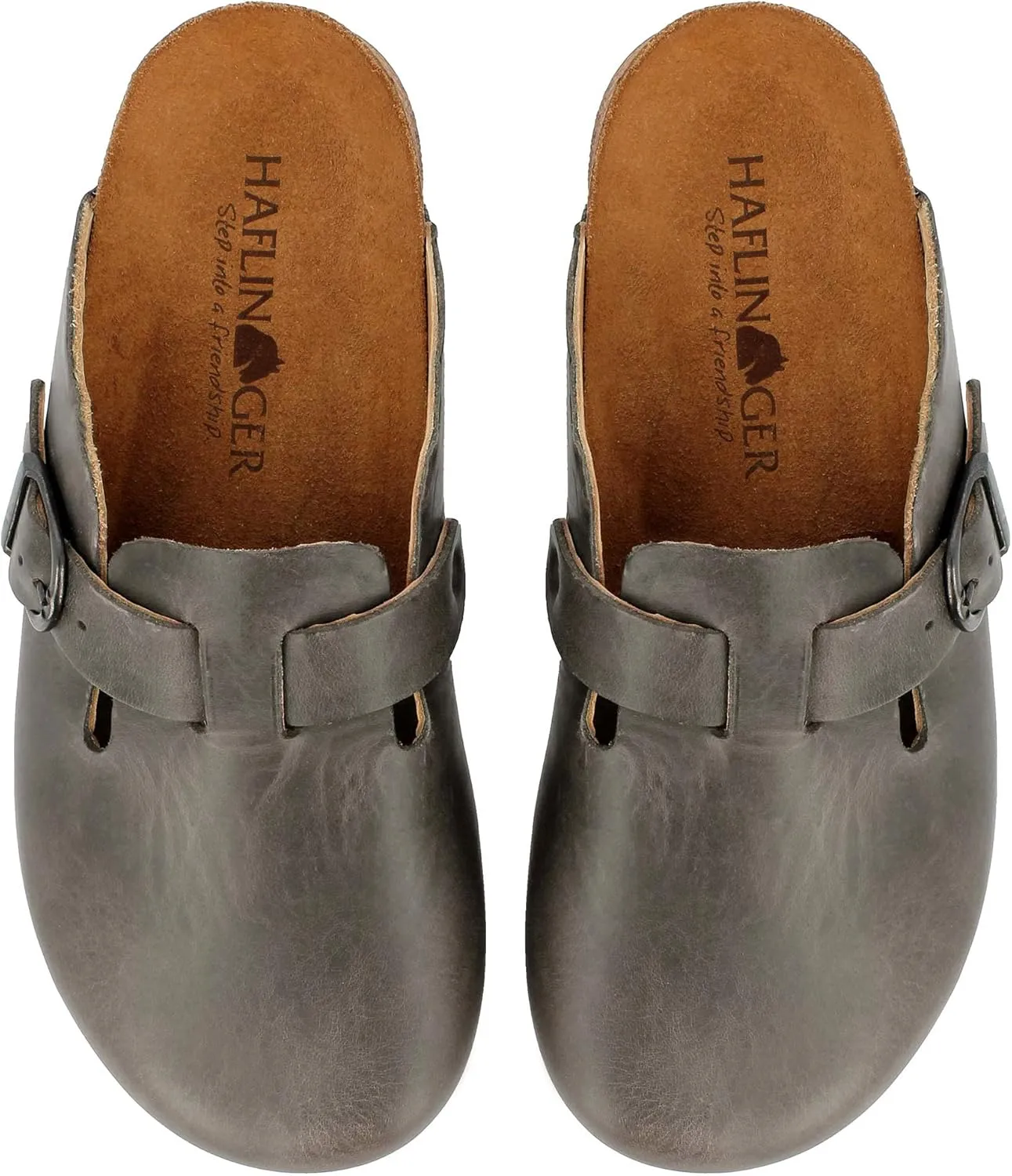 HAFLINGER Grizzly Zigzag Felt Clog Wool Slipper