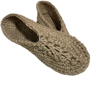 Hemp Hand knit Socks Slippers Men's-Women's-Unisex-Hemp home slippers-slipper shoes (7 US Man)