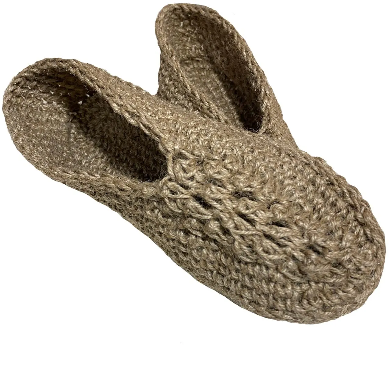 Hemp Hand knit Socks Slippers Men's-Women's-Unisex-Hemp home slippers-slipper shoes (7 US Man)