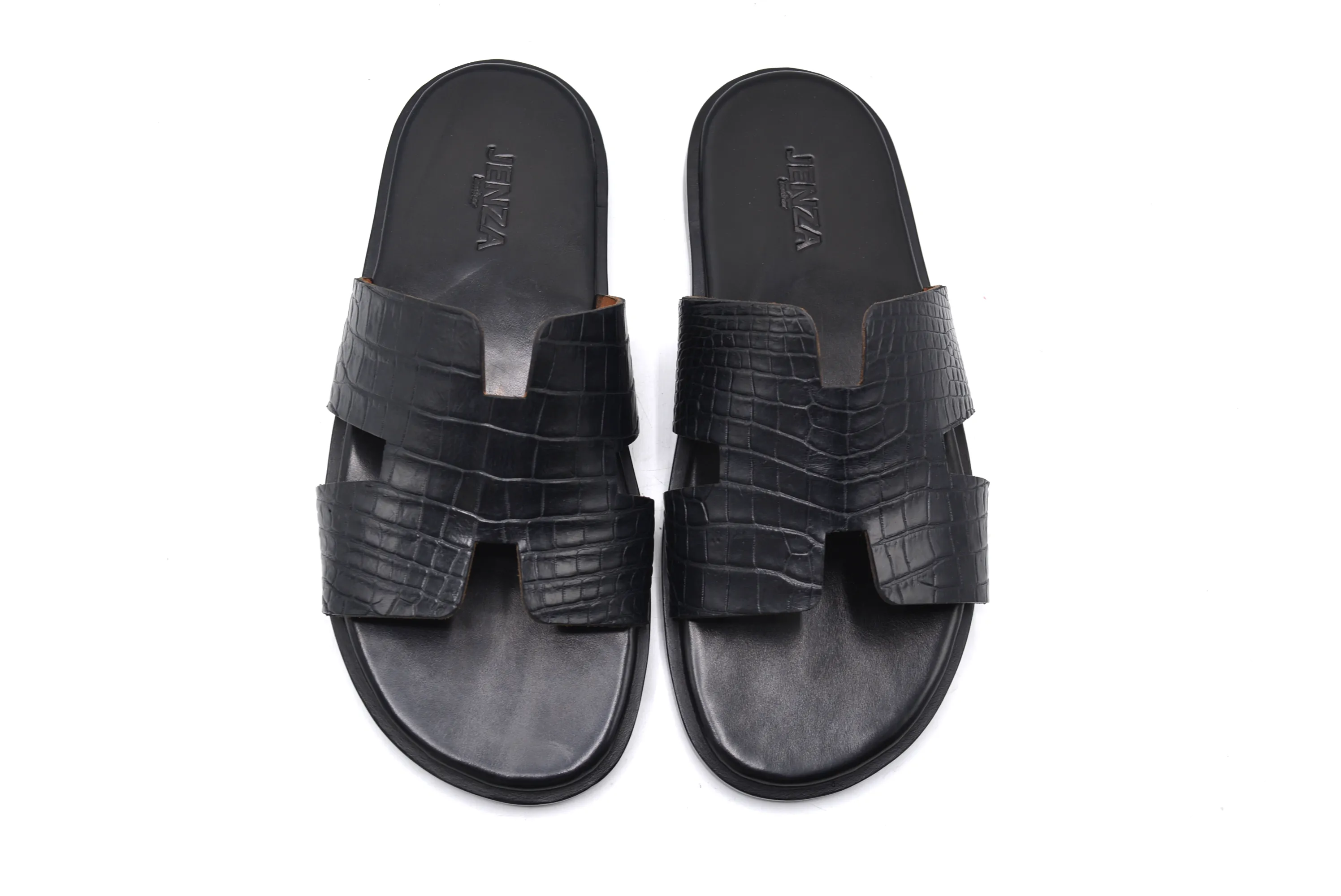 Hermes Black Alligator Leather Slipper