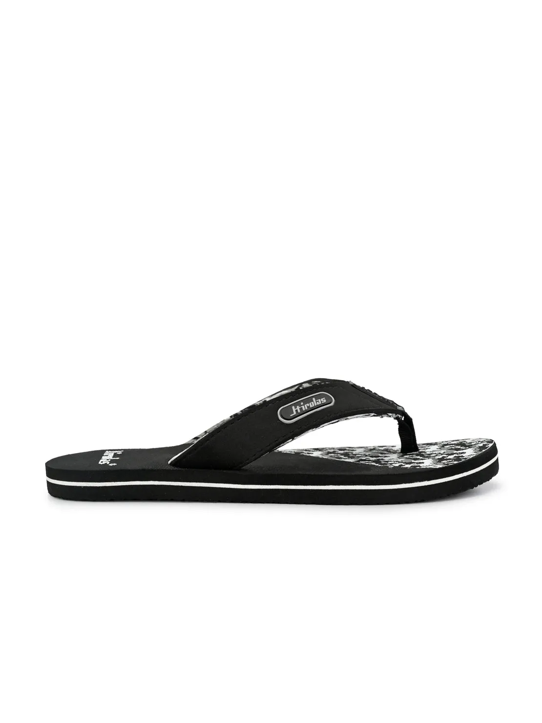 Hirolas® Men's Black Fabrication Flip-Flops (HROFF17BLK)