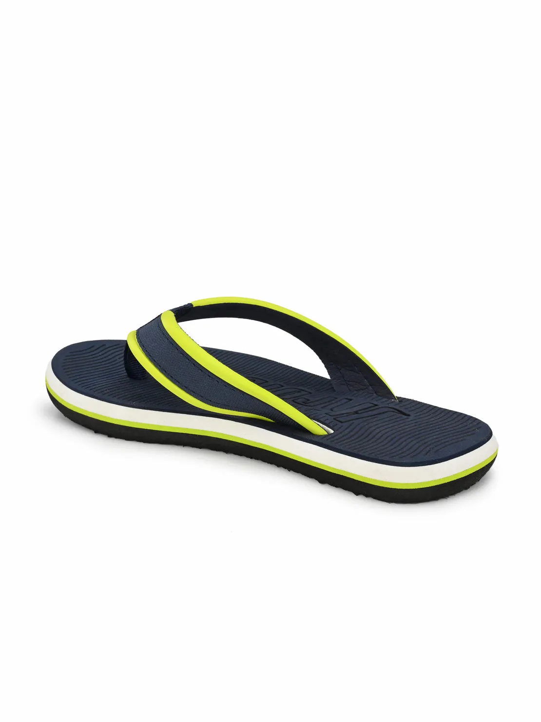 Hirolas® Men's Blue Fabrication Embossed Flip-Flops (HROFF18BLU)