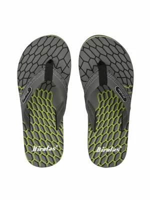 Hirolas® Men's Grey Fabrication Flip-Flops (HROFF16GRY)
