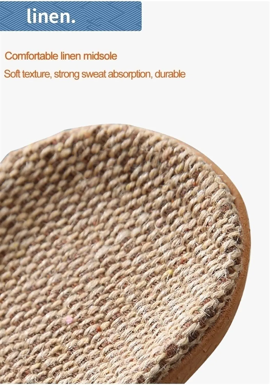 HOLLYWEED Fashion Neutral Linen Summer Beach Shoes Non-Slip Indoor Slippers