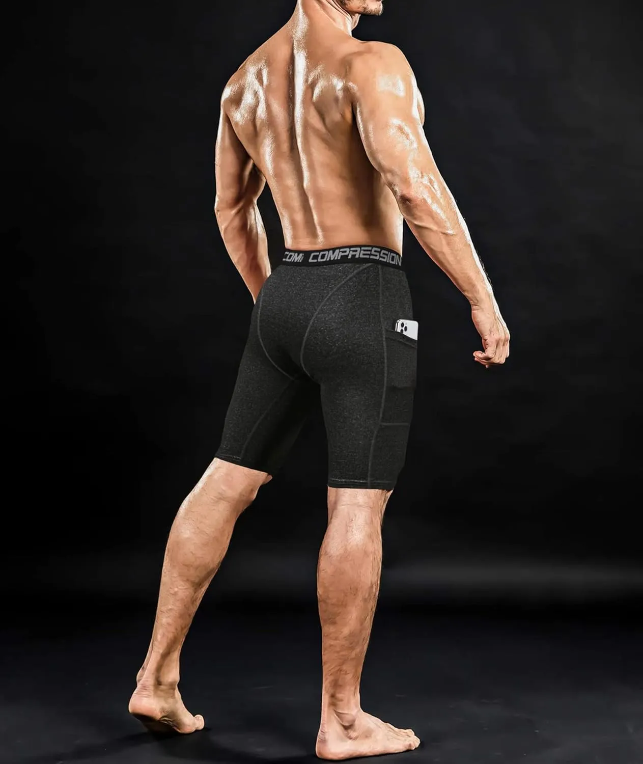 Holure Men's Performance Compression Shorts Athletic Workout Running Underwear (3 or 5 Pack)