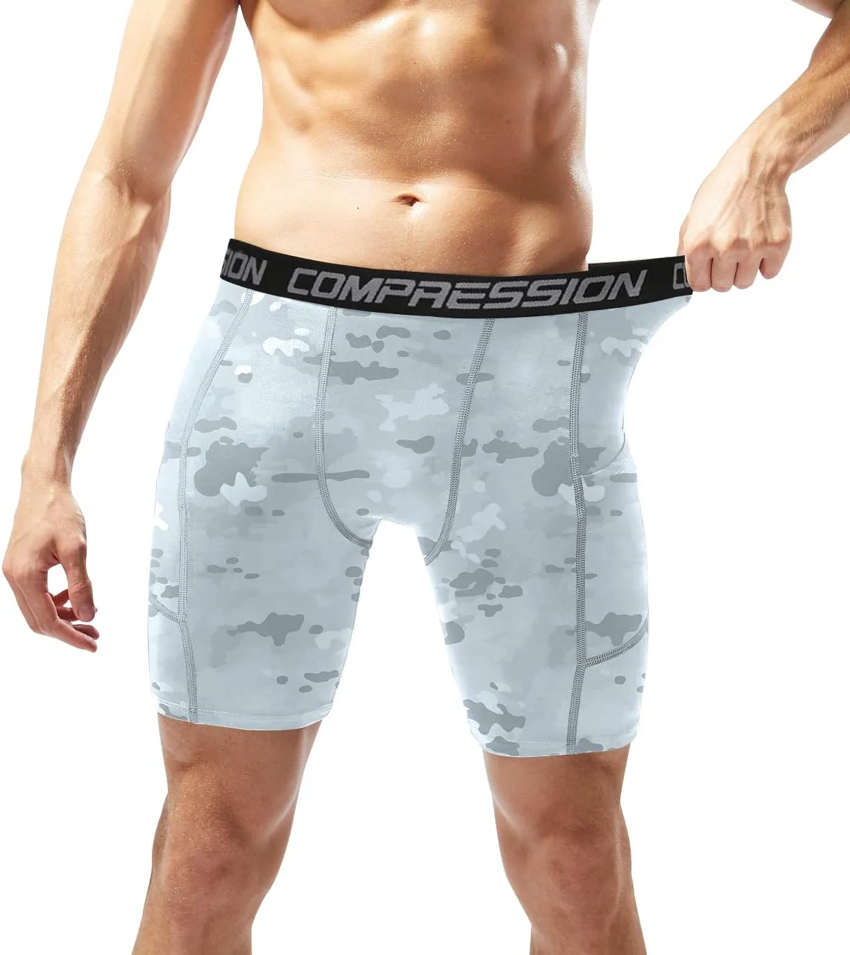 Holure Men's Performance Compression Shorts Athletic Workout Running Underwear (3 or 5 Pack)