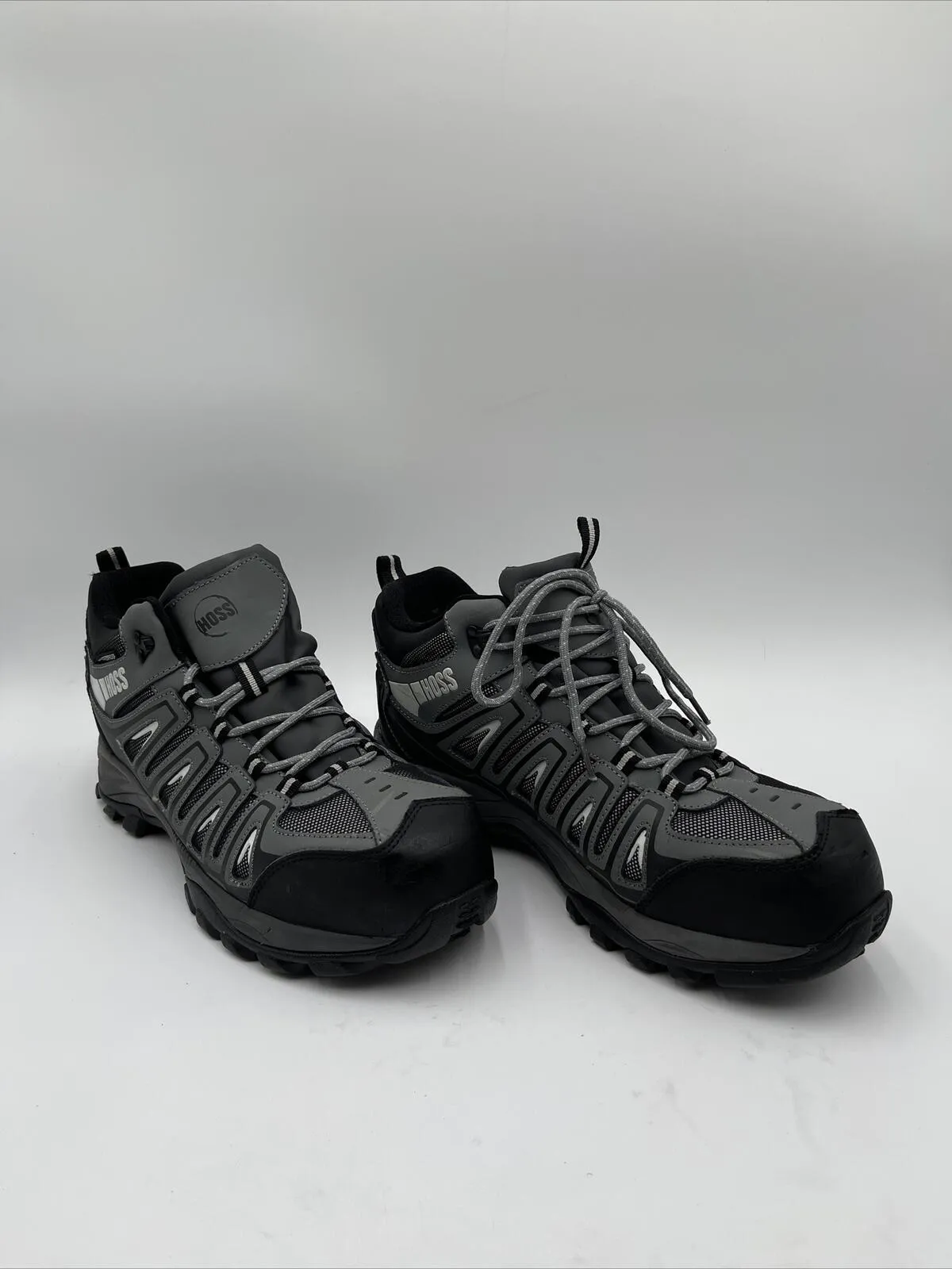 Hoss Men's, Trail Comp Toe Waterproof Work Boot Grey Size 11 - Very Good