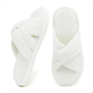 House Slippers for Women Indoor Cute Comfy Open Toe Crossband Slipper for Woman Girls and Ladies use in Bedroom, Living room and Outdoor around the Home