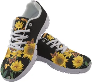 HUGS IDEA Women's Running Sneakers Cute Yorkshire Terrier Pattern Soft Breathable Walking Shoes