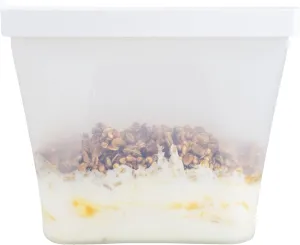 humangear GoPouch - Flexible Food Storage Container, Quick-Seal, Reusable Pouches, Leak Proof Bag with Slide-Lock Closure System, Clear, Medium