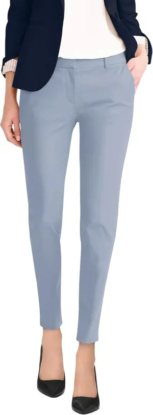 Hybrid & Company Womens Ultra Comfy Stretch Slim Fit Trousers Chino Pants with Pocket