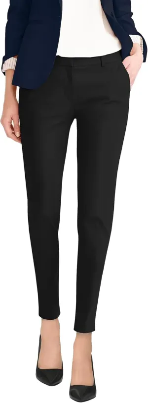 Hybrid & Company Womens Ultra Comfy Stretch Slim Fit Trousers Chino Pants with Pocket