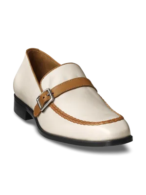 Isaac Belted Loafer - Cream