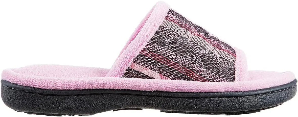 isotoner Womens Diamond Quilted Microterry Renae Slide