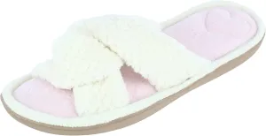 isotoner Womens Recycled Popcorn Microterry Twist Slide