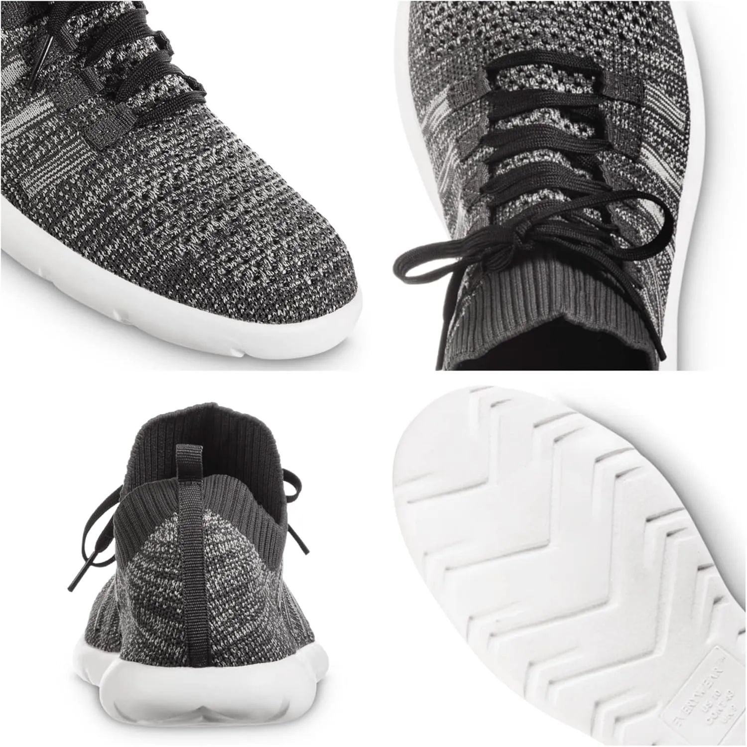 isotoner Zenz Mens Lace Up Slippers, Lightweight Unlined Sport Knit Slip-Ons