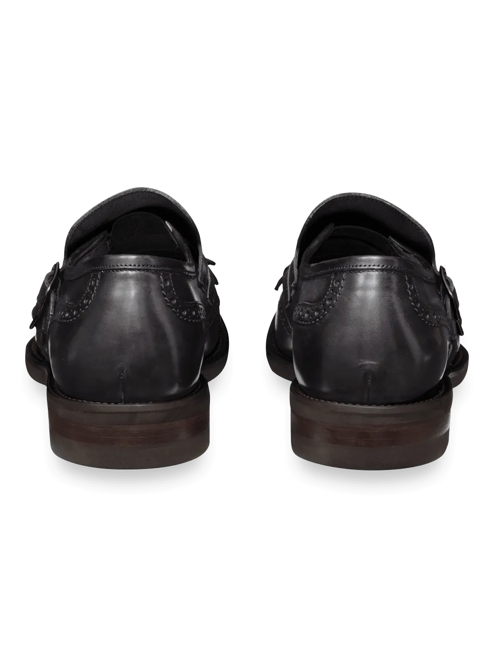 James Kiltie Monk Strap Loafer - Charcoal