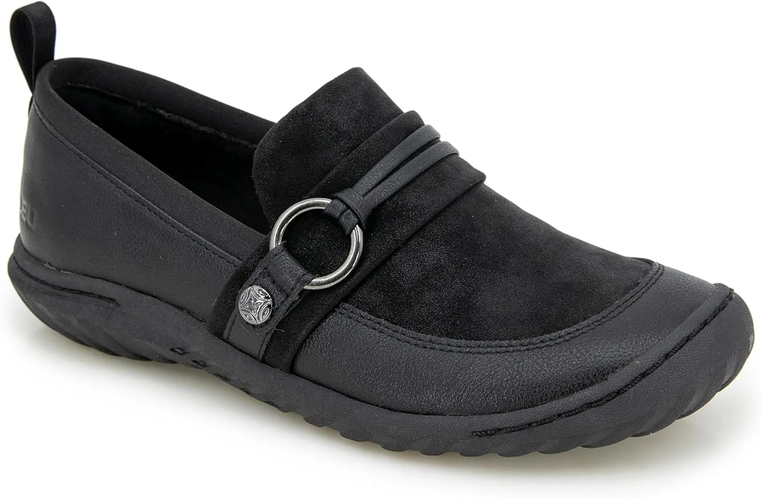 JBU Women's Phoebe Slip On Fashion Comfort Loafer Flat, Black, 8.5