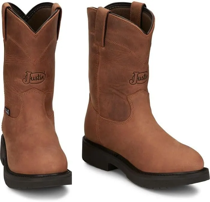 Justin Boots Men's OW6604 Round-Up 10" Waterproof Work Boot