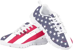 KEIAHUAN Girls Running Shoes Sports Non-Slip Training Shoes Washable Strap Athletic Tennis Shoes Lace up Walking Flats Sneakers Trendy