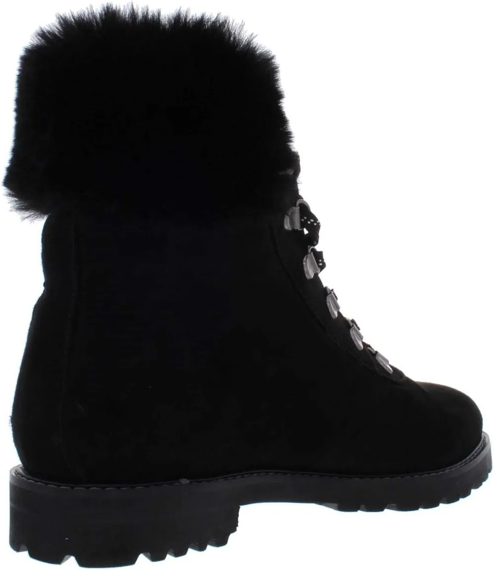 Kenneth Cole Reaction Women's Trail Bootie Lace Up with Faux Fur Ankle Boot