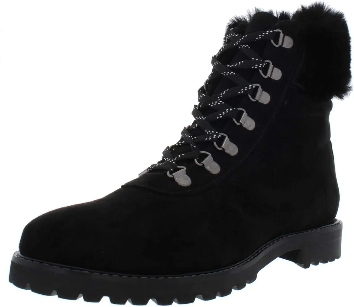 Kenneth Cole Reaction Women's Trail Bootie Lace Up with Faux Fur Ankle Boot