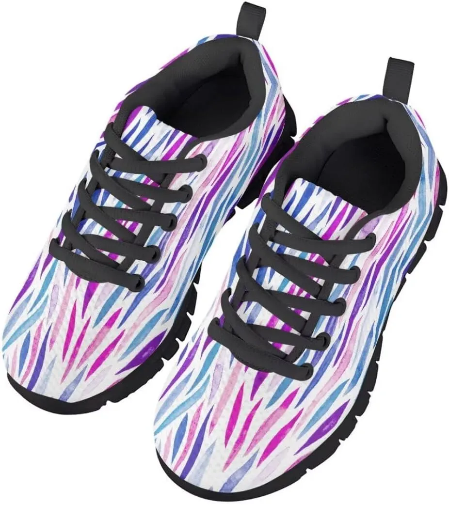 Kid Purple Girls Shoes Running Sports Sneakers Black Sole