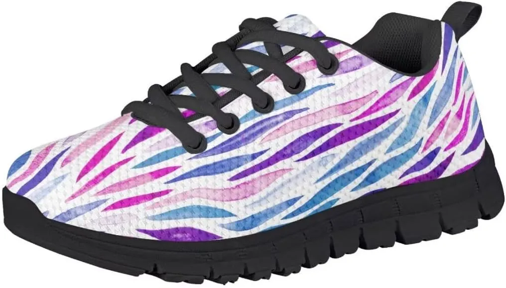 Kid Purple Girls Shoes Running Sports Sneakers Black Sole