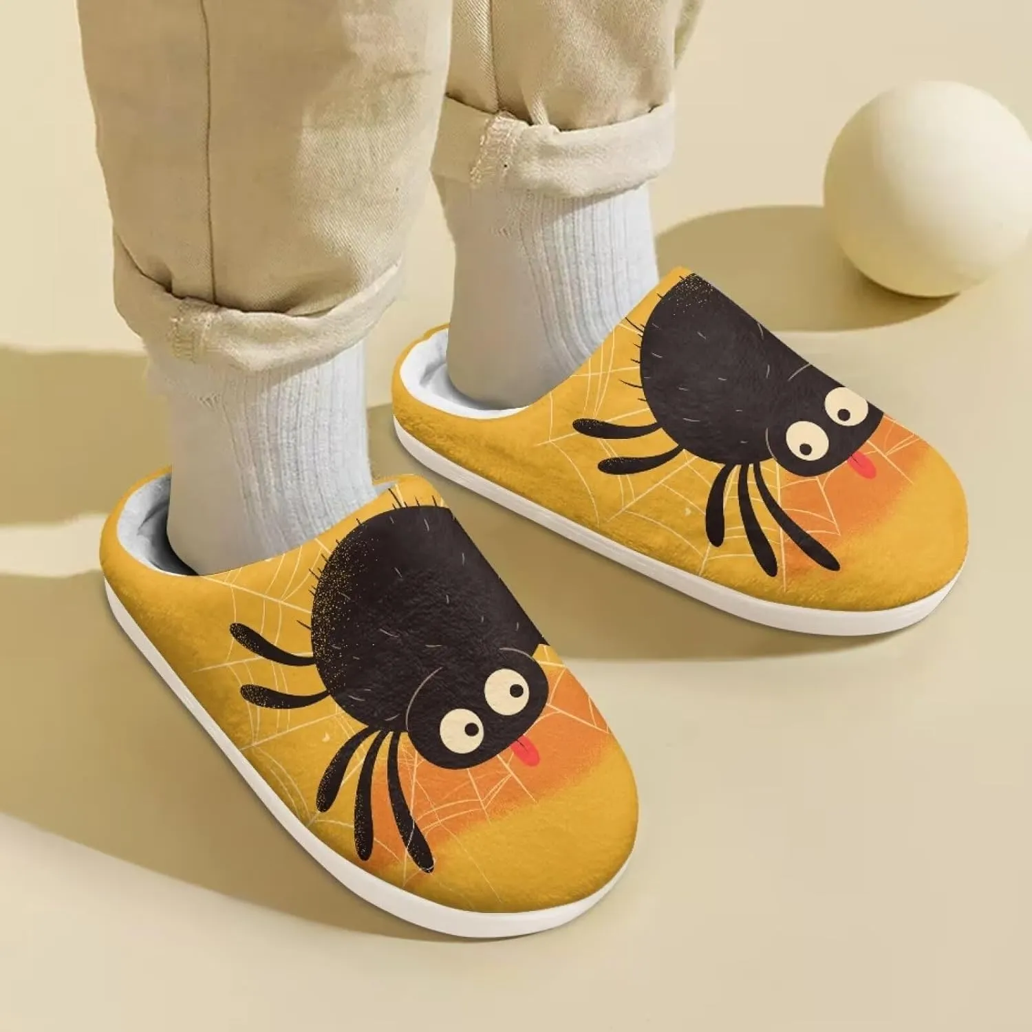 Kids Animal Cotton Slippers Slip-On Fuzzy Home Slippers Cozy Anti-Skid Plush Breathable Outdoor Slipper for Kids