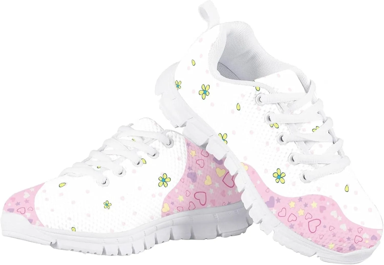 Kids Cute Tennis Running Shoes Graphic Print Lightweight Walking Athletic Sneakers for Girls Boys