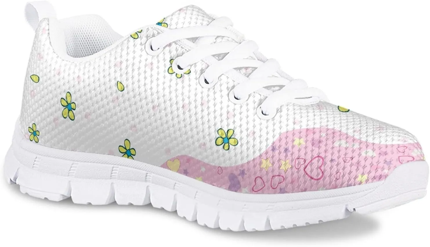 Kids Cute Tennis Running Shoes Graphic Print Lightweight Walking Athletic Sneakers for Girls Boys