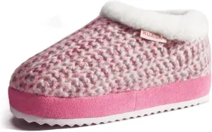 KuaiLu Womens House Platform Slippers Cozy Fuzzy Plush Knit Slipper Ladies Warm Fur Lined Winter Slip On Home Bedroom Thick Cushion Shoes Indoor Outdoor Hard Sole