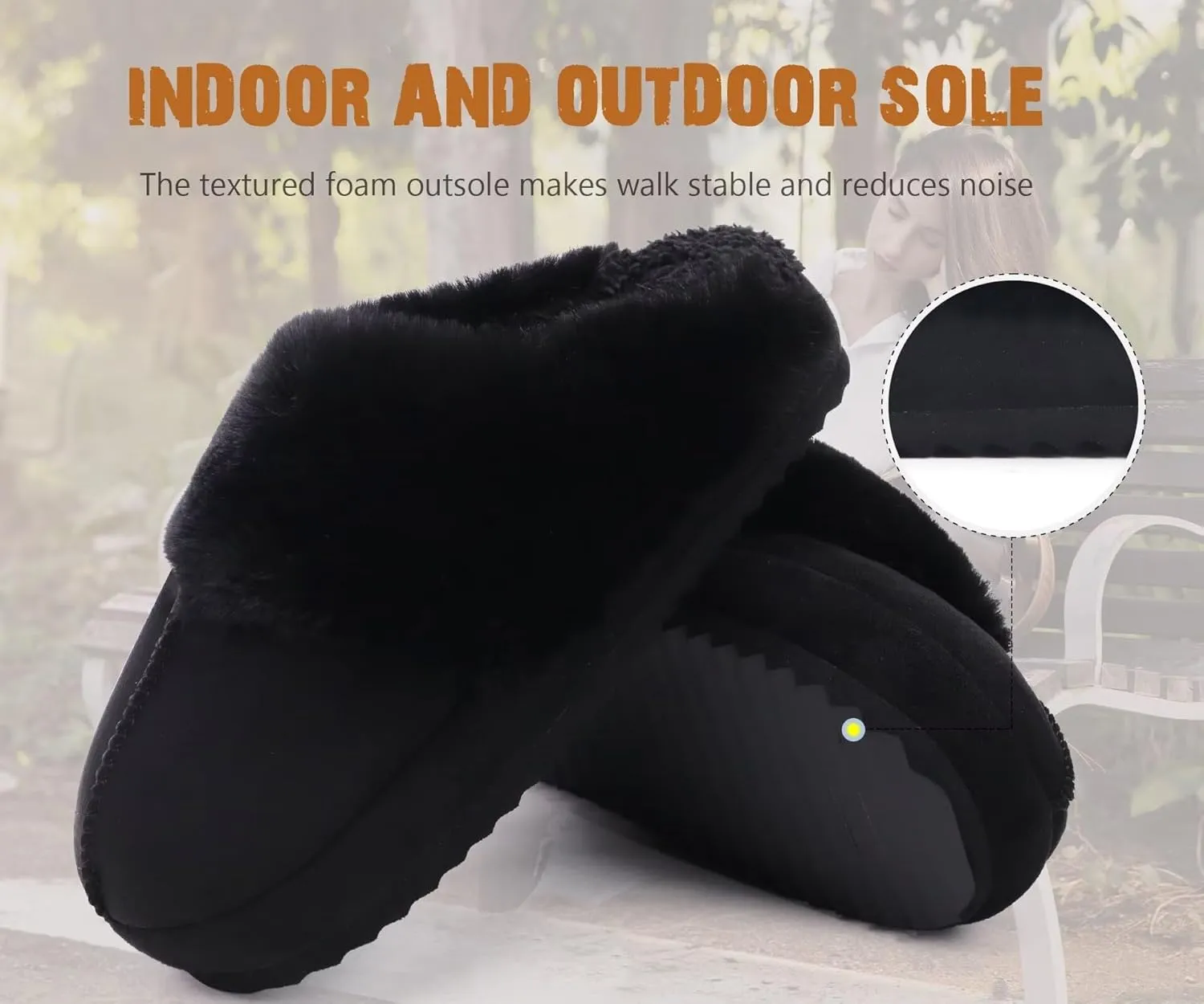 KuaiLu Womens House Platform Slippers Warm Faux Suede Fuzzy Thick Cushioned Yoga Foam Shoes Ladies Slipper Home Lightweight Slip on Indoor Outdoor Non-Slip Hard Sole