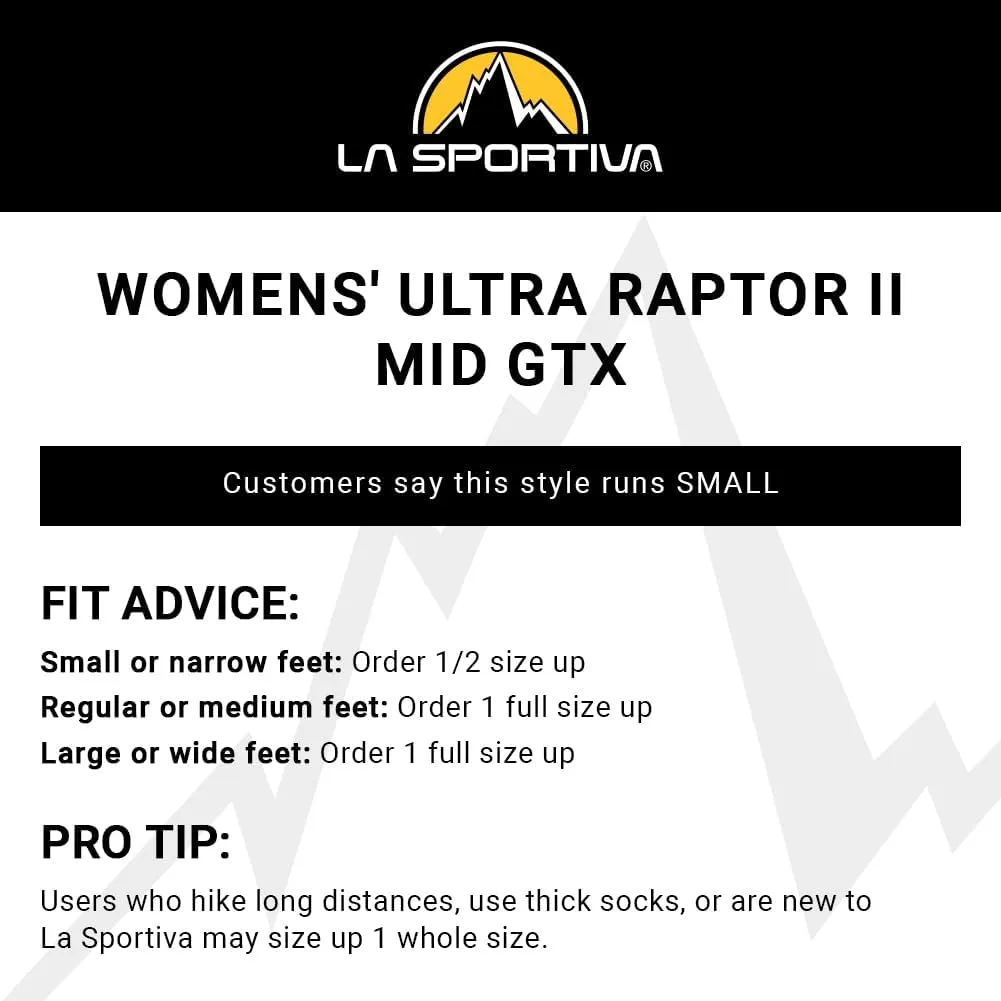 La Sportiva Womens Ultra Raptor II Mid GTX Hiking Boot