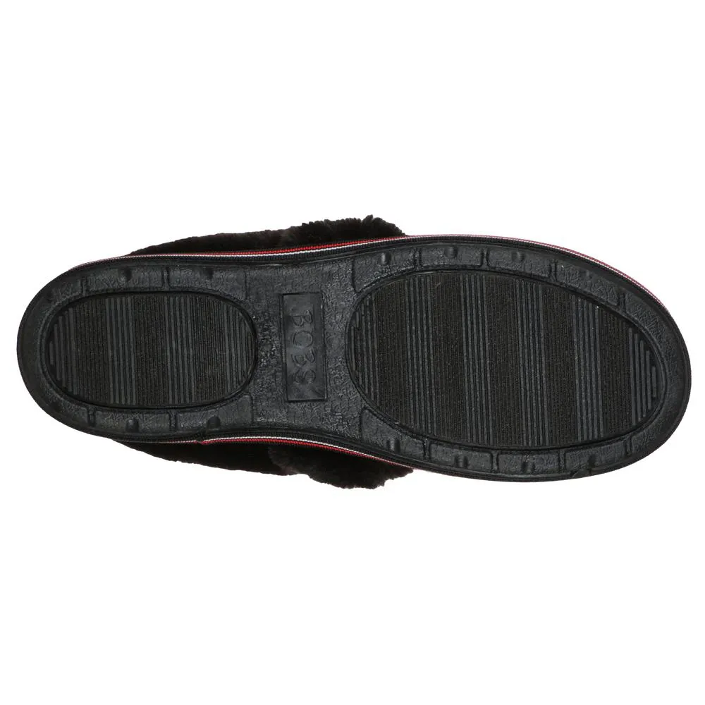 LADIES SKECHERS TOO COZY LODGE LOVE BLACK MULTI SLIPPERS 113610/BKMT