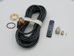 Laird Technologies - 3/4" Brass NMO Mount - with TNC Male Connector and Heat Shrink - Cable Assemblies Now MB8 KIT (MB8-TNC Male)