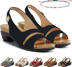 Libiyi Sandals, Libiyi Women's Ultra-Comfy Breathable Orthotic Sandals, Summer Open Toe Wedge Chunky Sandals