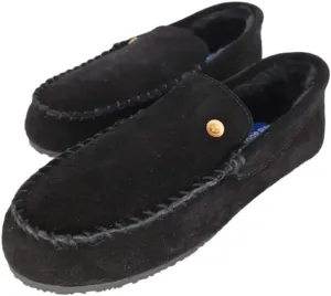 Life is Good Women's Slippers, 302795W - Suede Close Back Indoor/Outdoor Venetian Moccasin Slip-Ons Slipper with Faux Fur or Plaid Lining Cushioned Footbed & EVA Outsoles
