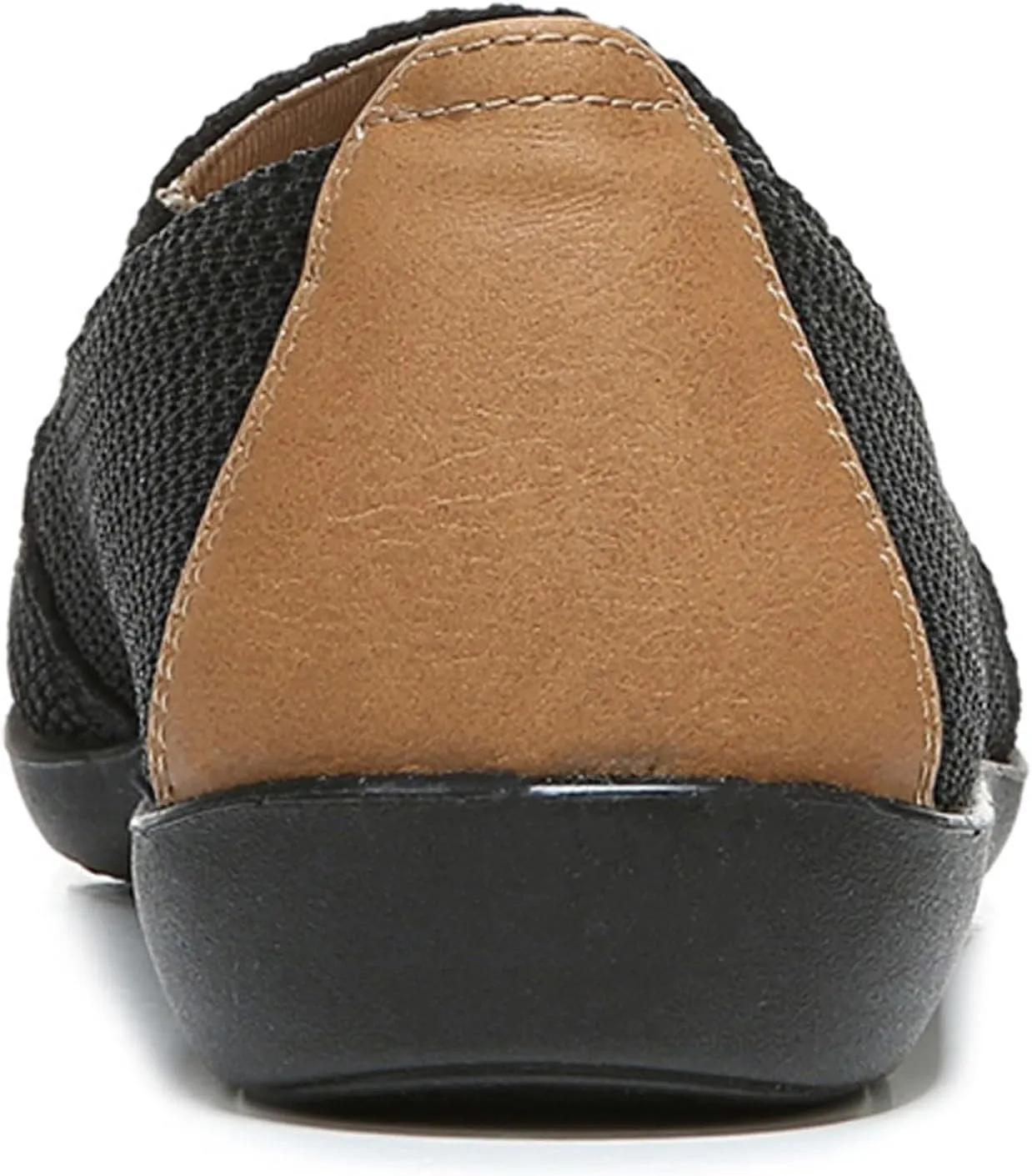 LifeStride Womens Next Level Slip-On Sneaker, Black/Tan, 11 US