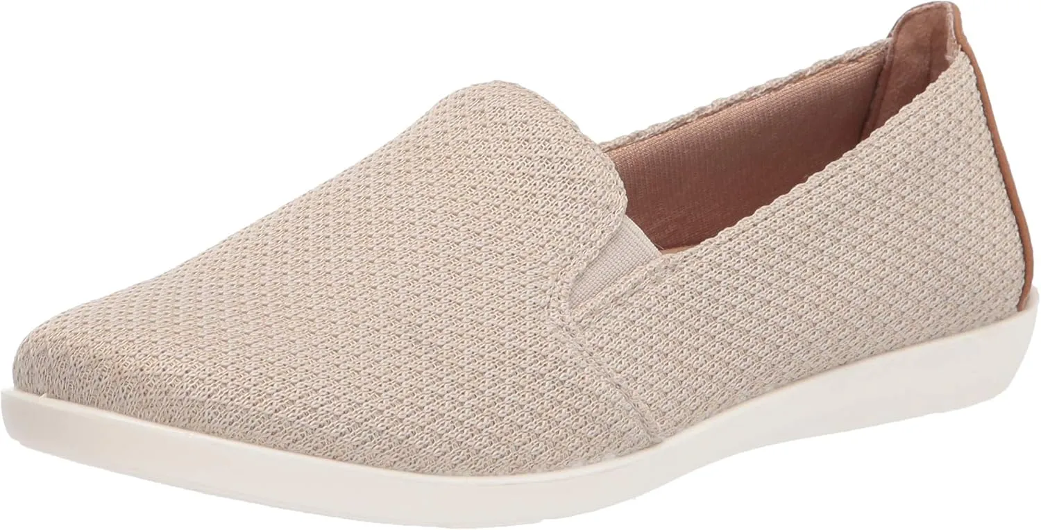 LifeStride Womens Next Level Slip-On Sneaker, Cream, 9 Wide US
