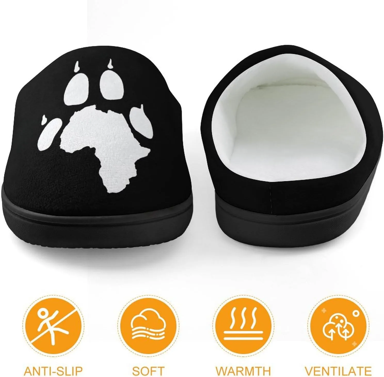 Lion Paw Print Cute Slippers For Girls Boys Anti Slip House Slipper Warm Shoes For Indoor Outdoor