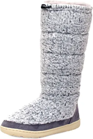 Luckers Women’s Two-Toned Tall Fluffy Slipper Boot
