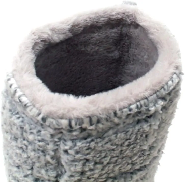 Luckers Women’s Two-Toned Tall Fluffy Slipper Boot