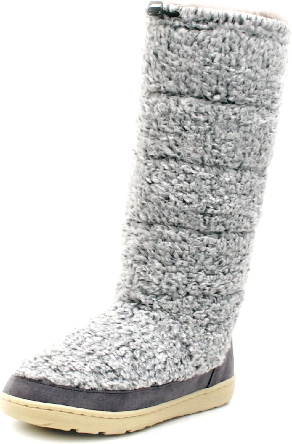 Luckers Women’s Two-Toned Tall Fluffy Slipper Boot