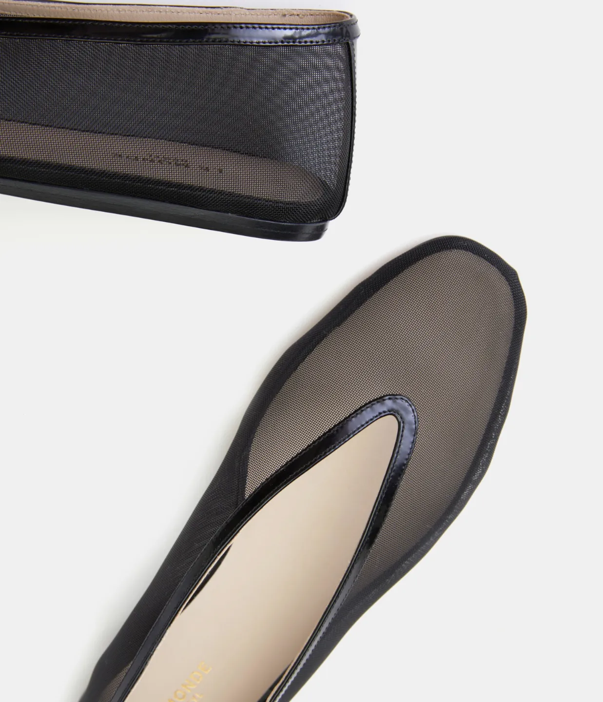 Luna Mesh Flat Slipper in Black