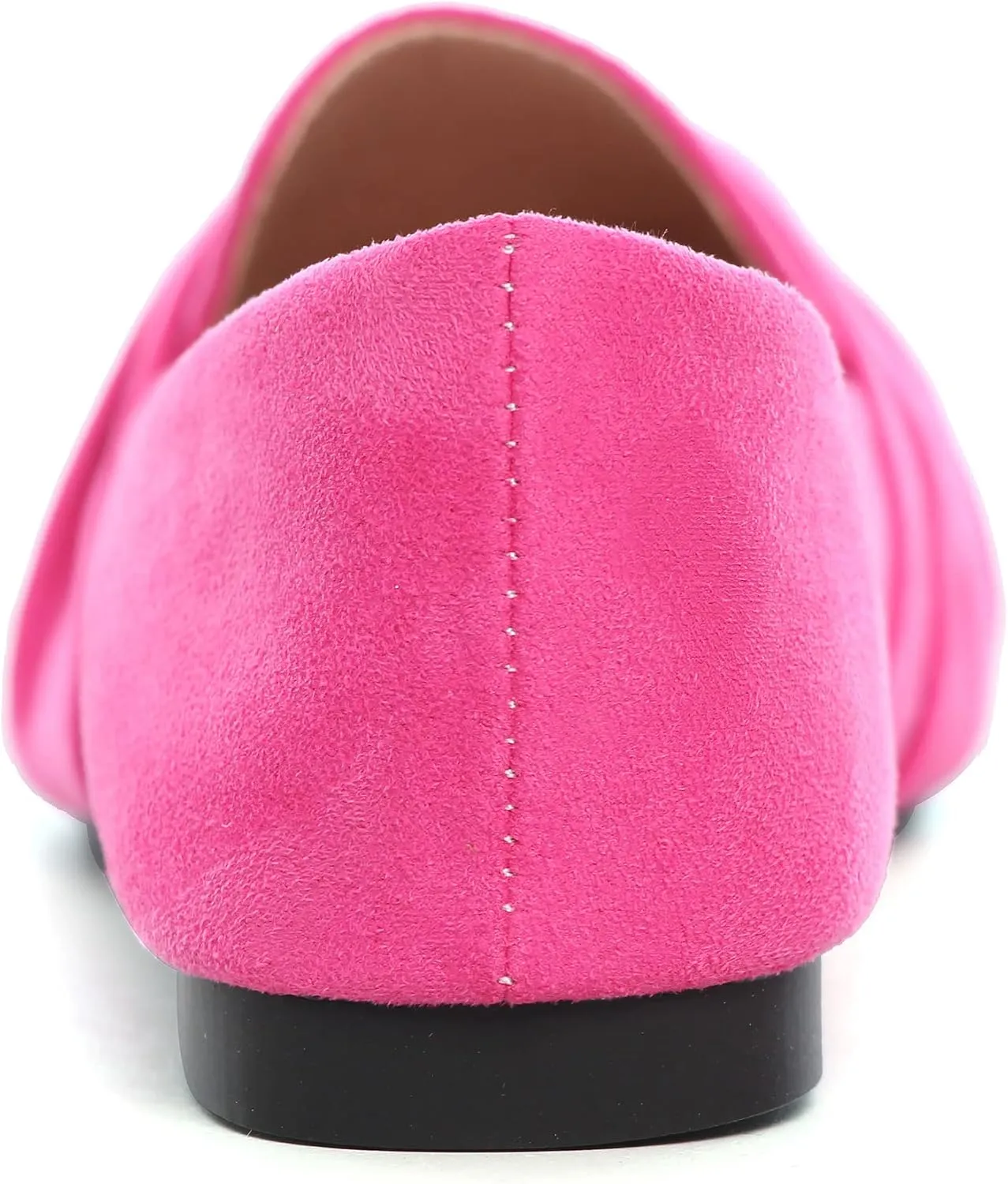 LUXINYU Women's Slip on Flats,Pointed Toe Solid Classic Ballet Dance Shoes Elegant Bow Soft Comfortable Memory Foam Suede Flat Shoes