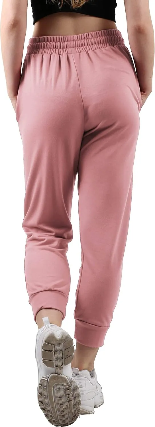 Ma Croix Women's Light Weight Drawstring Training Sport Jogger Pants French Terry Cotton Blend Casual Sweatpants