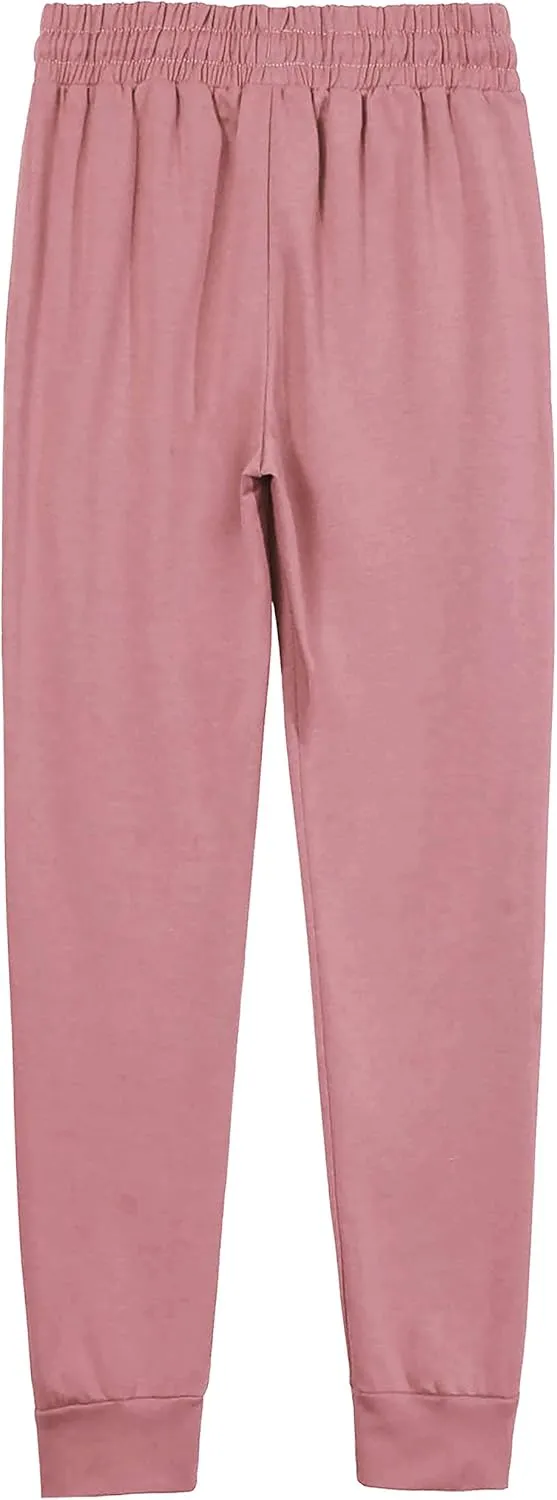 Ma Croix Women's Light Weight Drawstring Training Sport Jogger Pants French Terry Cotton Blend Casual Sweatpants