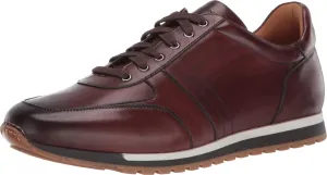 Magnanni Ibiza - Sneakers for Men - Smooth Leather Lining - Cushioned Leather-Covered Footbed - Lace-up Sneaker Mid Brown 8.5 M